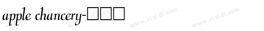 apple chancery字体转换